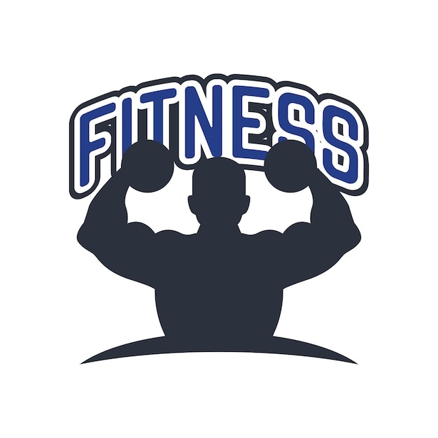 Vector un logotipo para una empresa de fitness con la palabra fitness.