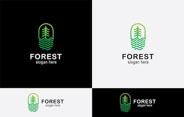 Vector logotipo para una empresa forestal