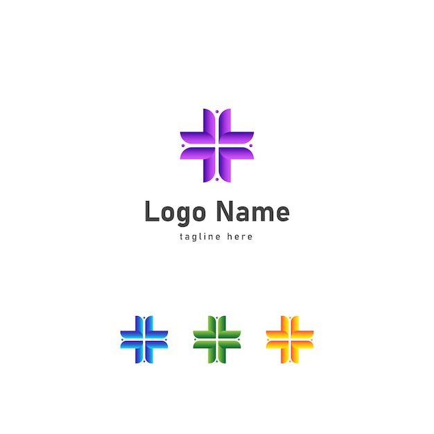 Vector logotipo de empresa de forma creativa colorida