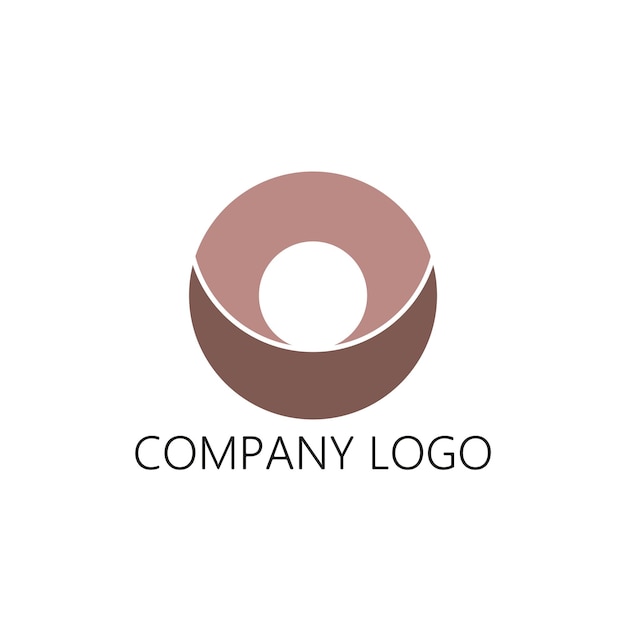 Logotipo de empresa de forma redonda abstracta
