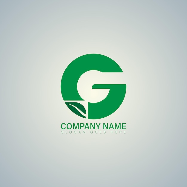 El logotipo de la empresa G Go verde G LEAF
