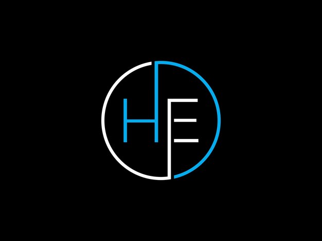 El logotipo de la empresa hef es azul y blanco.