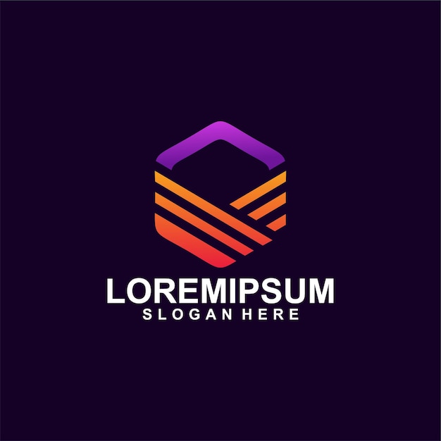Logotipo de empresa hexagonal