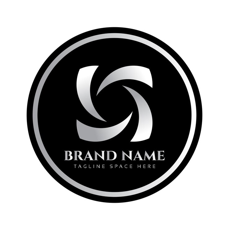 Vector logotipo de la empresa en ilustración de círculo negro