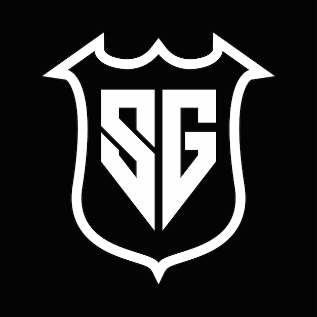 logotipo de la empresa en la ilustración del escudo