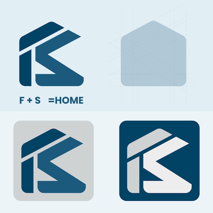 Vector logotipo de la empresa inmobiliaria - concepto de logotipo fs