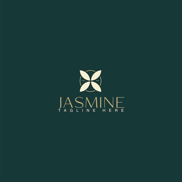 logotipo de empresa de jazmín