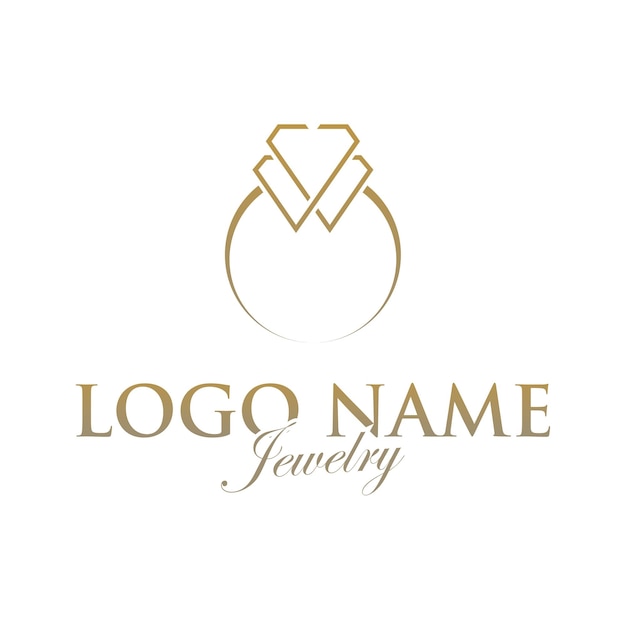 Logotipo de la empresa de joyería JJ Carta Logotipo en forma de joya utilizado para la empresa de joyería