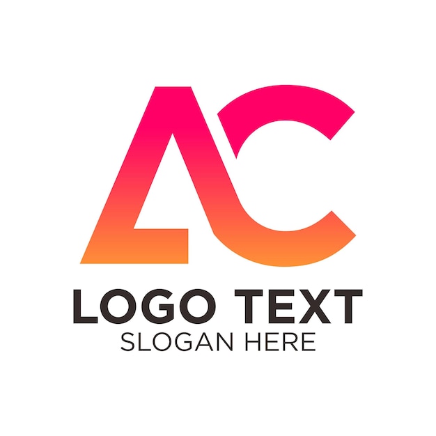 un logotipo de una empresa con la letra AC y el color naranja