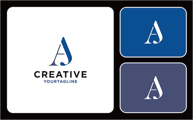 logotipo de empresa letra aj