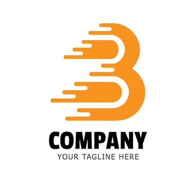 logotipo de la empresa letra b abstracta para el vector de negocios
