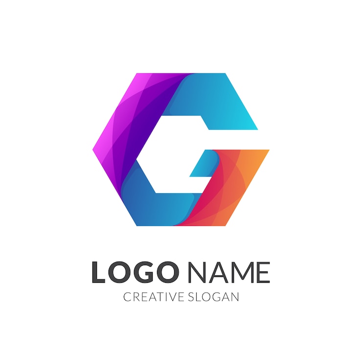 Vector logotipo de empresa de letra g inicial