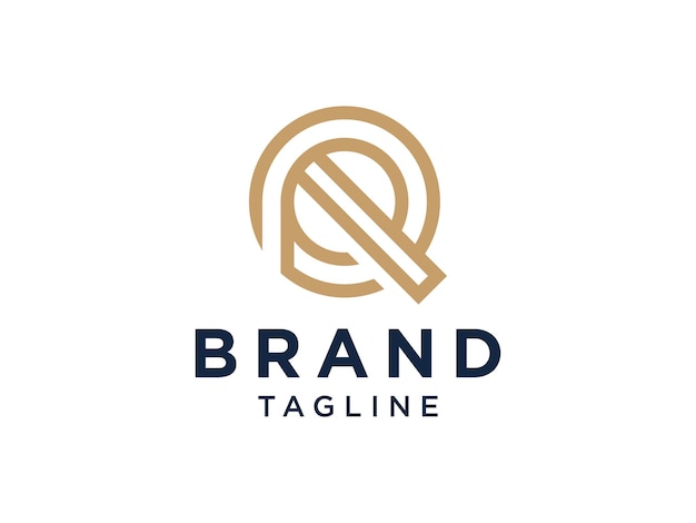 Logotipo de la empresa con la letra inicial R. Elemento de plantilla de diseño de logotipo vectorial plano