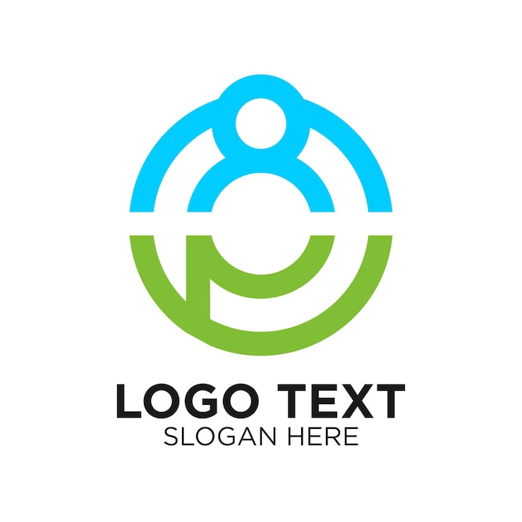Vector un logotipo de una empresa con las letras p y c