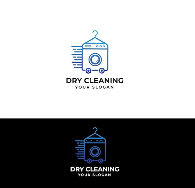 Vector logotipo de la empresa de limpieza en seco