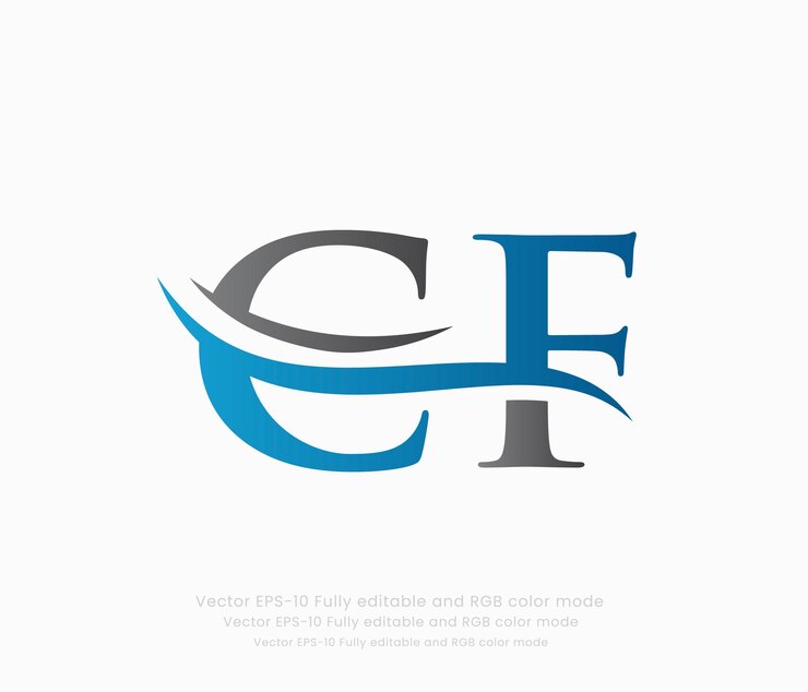 Vector un logotipo para una empresa llamada cf.