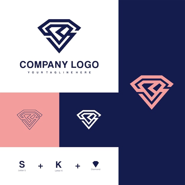 Un logotipo para una empresa llamada diamante.