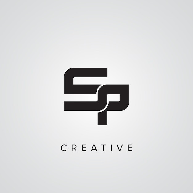 Vector un logotipo para una empresa llamada sp. creativo.