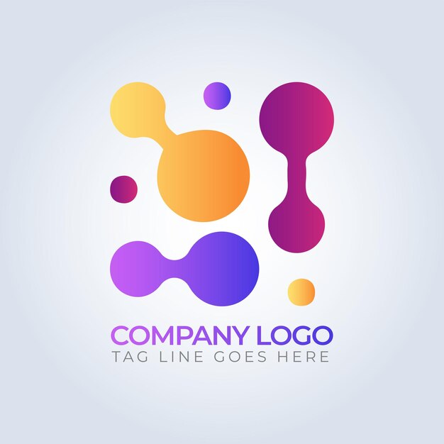 Logotipo de una empresa de lujo en colores gradientes
