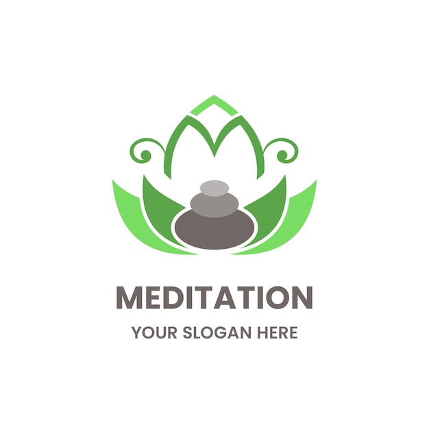 Vector logotipo de la empresa de meditación