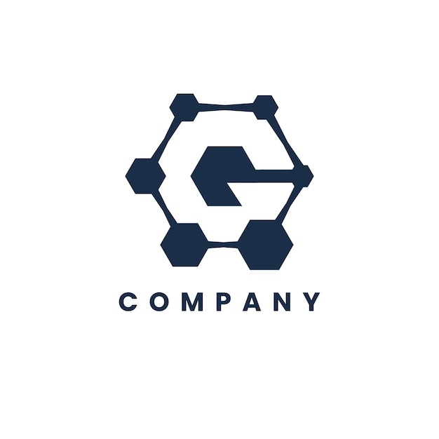 Logotipo de empresa de negocios geométrica con el concepto de la letra G