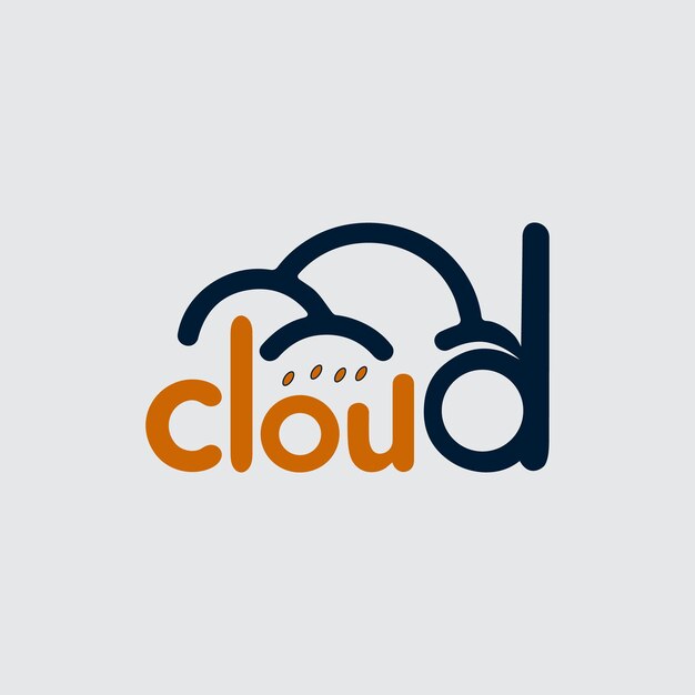 Un logotipo para una empresa en la nube llamada plantilla de vector de nube