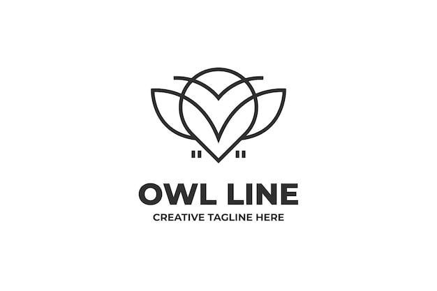 Logotipo de la empresa owl simple line