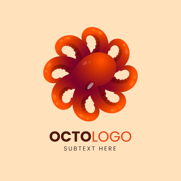 Logotipo de empresa de pulpo con tentáculos