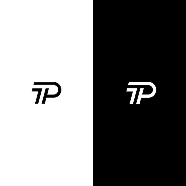 Vector logotipo para una empresa que dice tp en la parte inferior