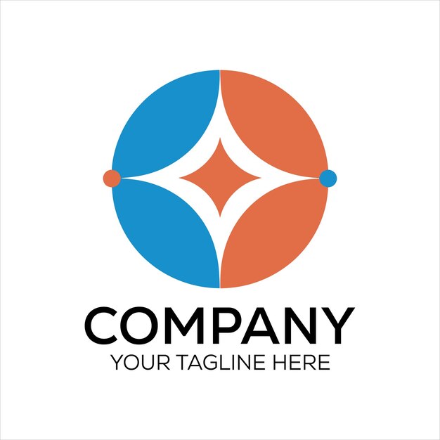 un logotipo de la empresa que está escrito en azul y rojo