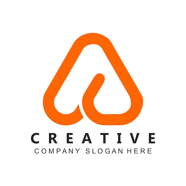 un logotipo de la empresa que está escrito en naranja
