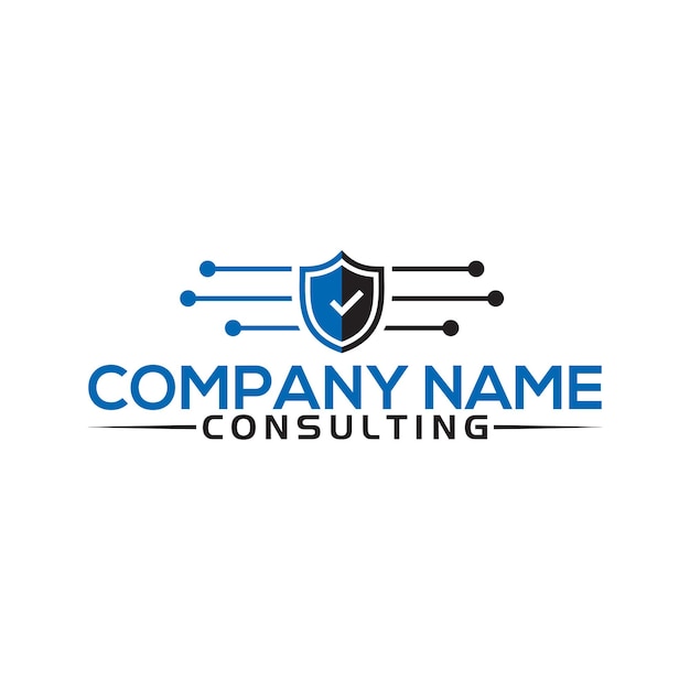 Logotipo de la empresa de seguridad con formato vectorial.