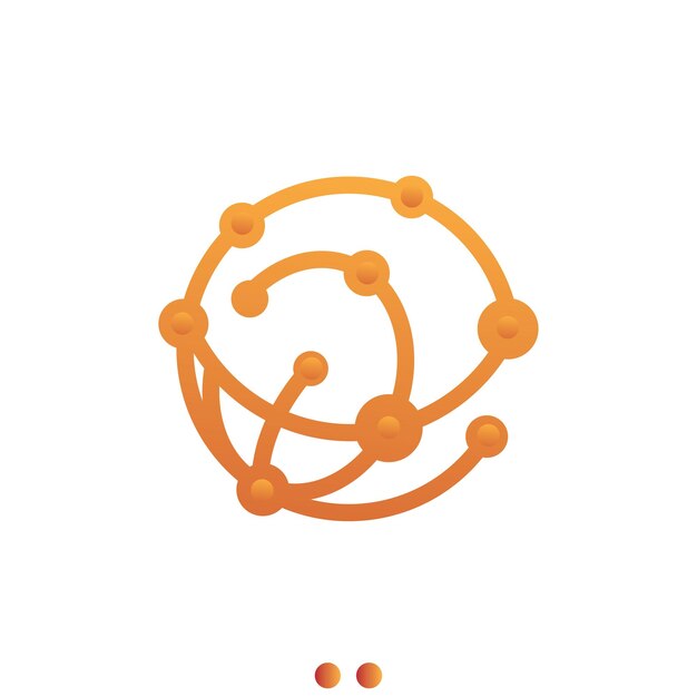 logotipo de la empresa de tecnología abstracta de degradado vectorial