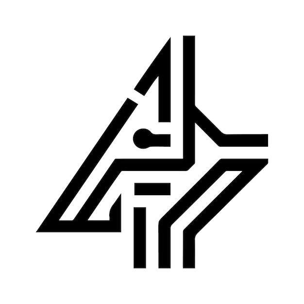 Logotipo de una empresa de tecnología innovadora Diseño de logotipo elegante Ilustración vectorial para marcas modernas