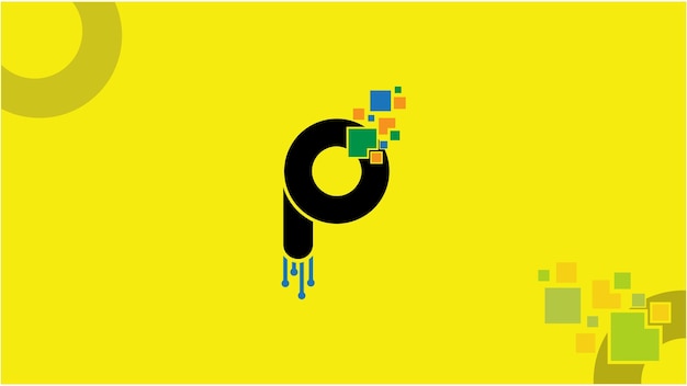 Logotipo de la empresa de tecnología pixel p