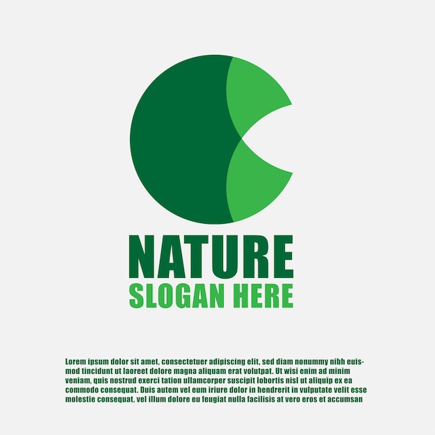 logotipo de empresa de tema de naturaleza verde moderno