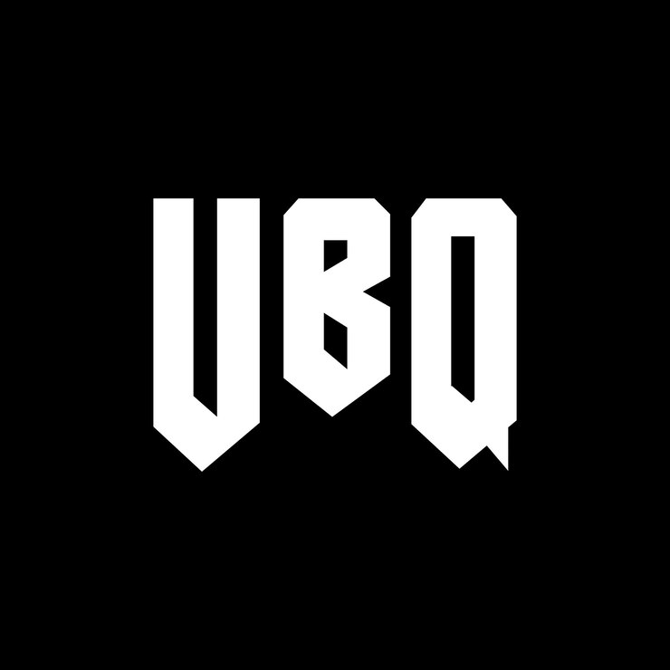 Vector el logotipo de la empresa ubq es una combinación de colores en blanco y negro, un vector ubq, un icono ubq y una tipografía ubq.
