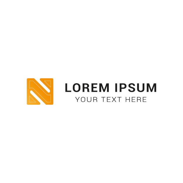logotipo de la empresa vectorial con la letra inicial N