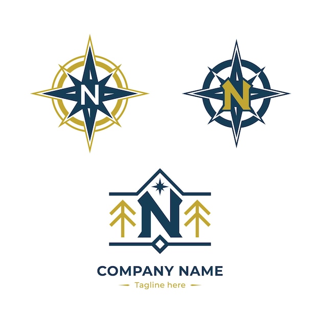 Vector logotipo de la empresa vectorial del logotipo de la letra n