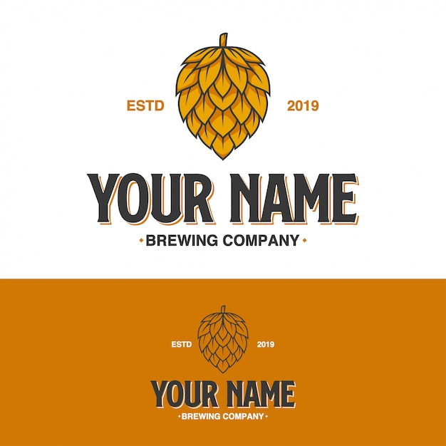 Vector logotipo de la empresa vintage brewing