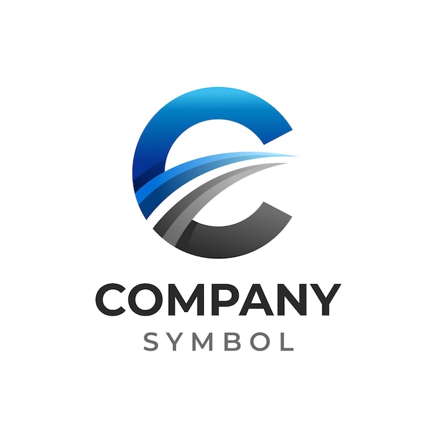 Logotipo empresarial creativo con la letra c