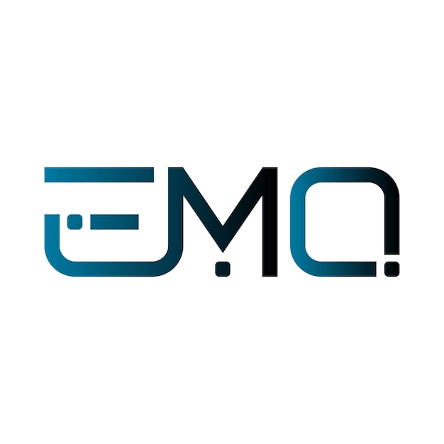 El logotipo de EMQ es una tipografía abstracta, un diseño vectorial moderno y minimalista.
