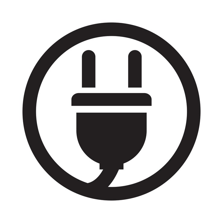Logotipo de enchufe eléctrico Modelo de logotipo del punto de carga