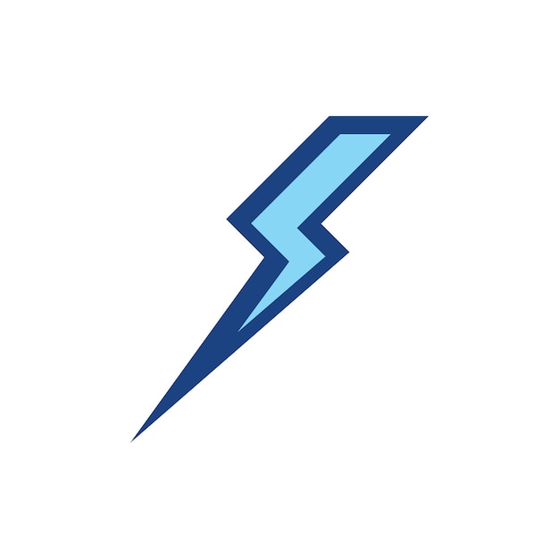 Logotipo de energía de poder de rayo de poder