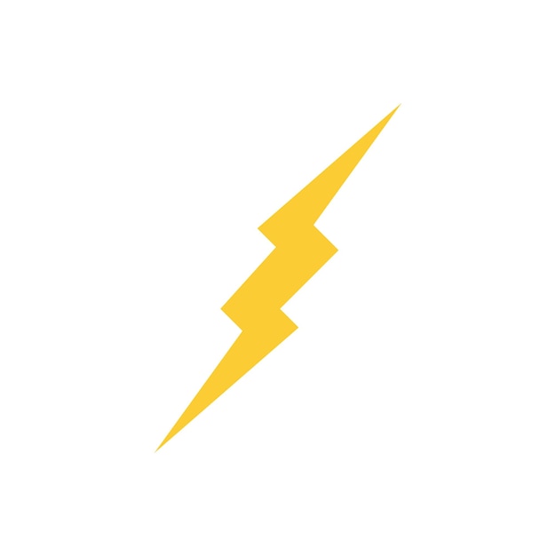 Logotipo de energía de poder de rayo de poder
