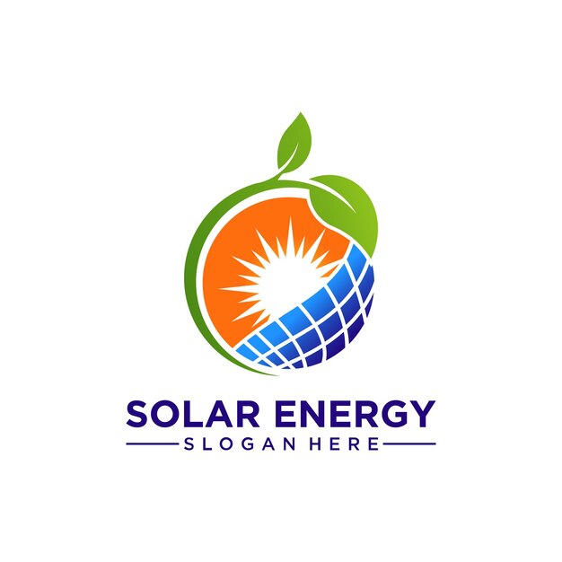 Vector logotipo de la energía solar