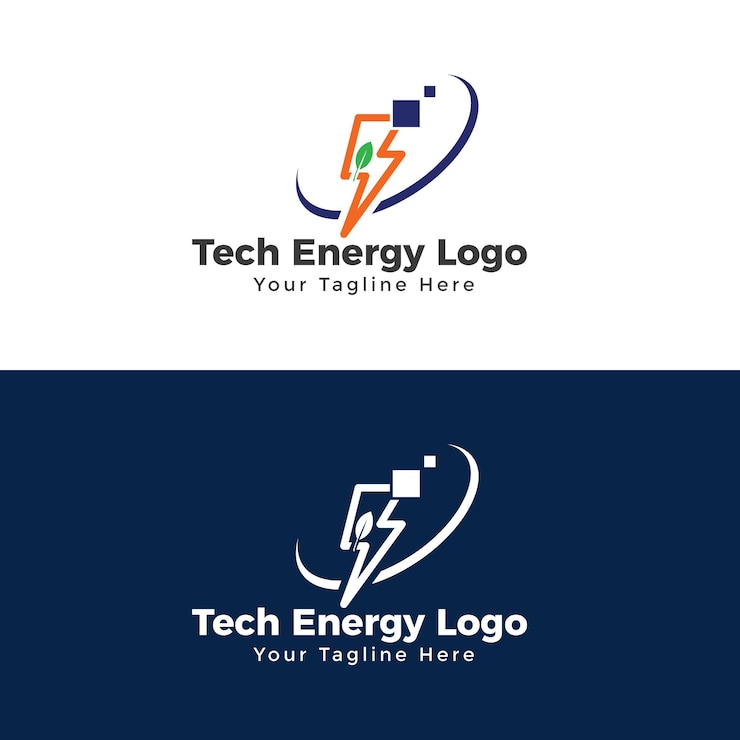 Logotipo de energía tecnológica