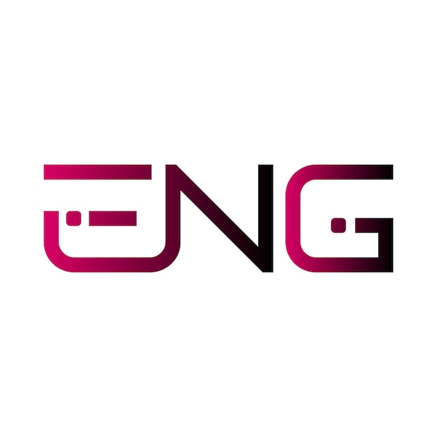 Logotipo de ENG tipografía abstracta diseño vectorial mínimo moderno sencillo