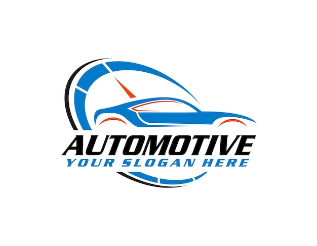 logotipo de engranaje automotriz de tipografía