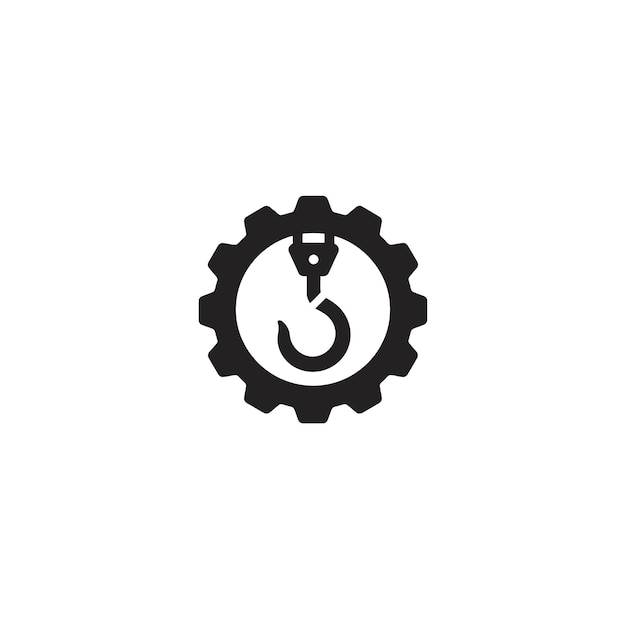 El logotipo del engranaje de gancho